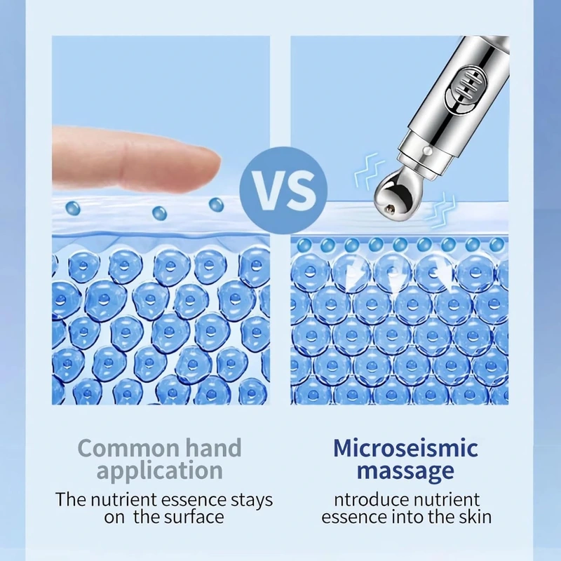 Comparing an electric eye cream applicator with fingertip application